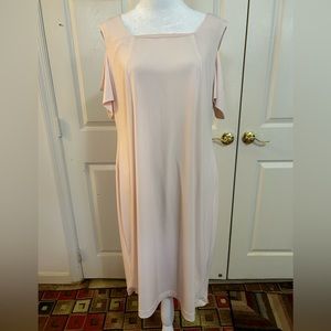 Calvin Klein pale pink cold shoulder dress, size 14
